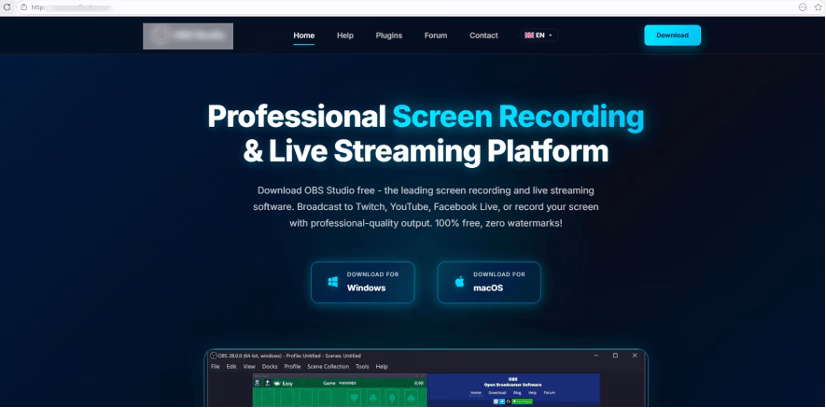 Ảnh chụp trang web giả mạo phần mềm ScreenConnect được sử dụng trong chiến dịch phát tán mã độc AsyncRAT